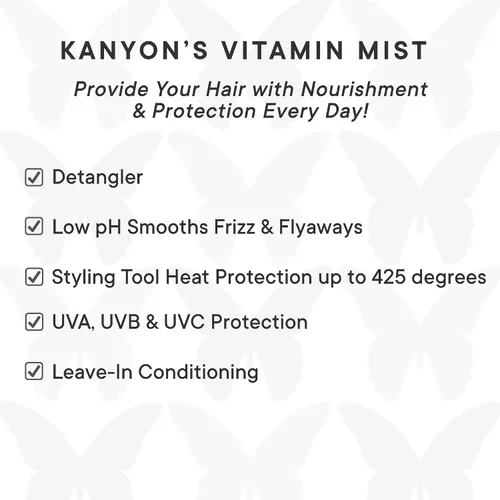 Miniatura 2 de Kanyon Vitamin Mist - Spray acondicionador sin enjuague de 6.7 onzas para peinar el cabello, acondicionador desenredante para encrespamiento, puntas