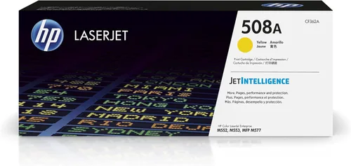 HP Cartucho de tóner amarillo 508A | Funciona con HP Color LaserJet Enterprise M552, M553, HP Color LaserJet Enterprise MFP M577 Series | CF362A