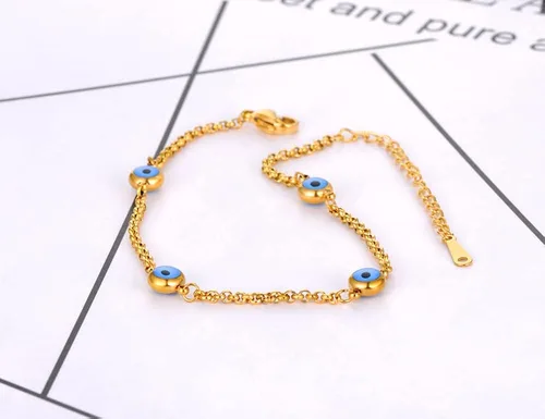 Miniatura 4 de lokaerlry Pulsera de acero inoxidable de moda con cadena simple para mujer, cristal