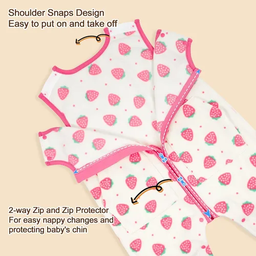 Miniatura 4 de MooMoo Baby Saco de dormir con pies de franela sin mangas para bebé saco de dormir con piernas manta portátil 12M-3T