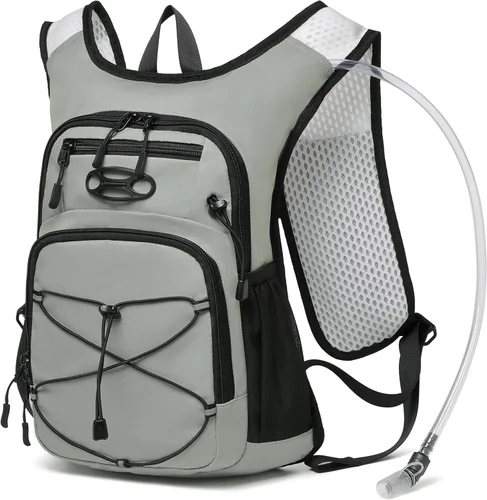 Miniatura 18 de Mochila de hidratación ligera Wotony con vejiga de agua de 2L O 3L para ciclismo, senderismo, rave - Mochila de agua para hombres y mujeres