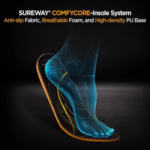 Miniatura 5 de SUREWAY - Botas vaqueras Chelsea del oeste para hombre, punta cuadrada, resistentes para todo tipo de clima, diseñadas para mayor comodidad