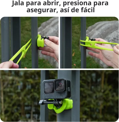 Miniatura 5 de TELESIN Correa de montaje para cámara 360 Banda flexible envoltura para tubo de manillar de bicicleta y motocicleta, barra de rodillo, palo, poste