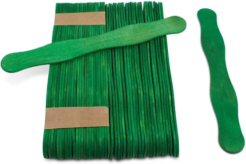 Miniatura 13 de Manijas de abanico de madera negras de 8 pulgadas, programas de boda, paquete de 75, palitos de paleta de manualidades jumbo para paletas de Negro