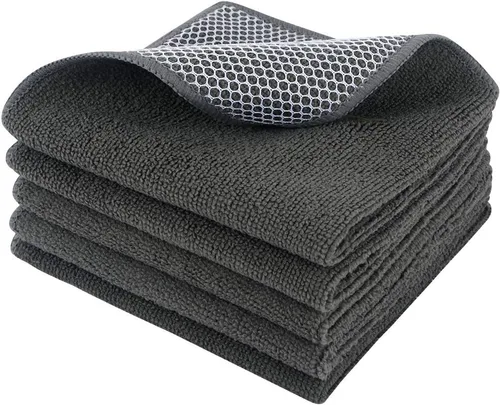 Miniatura 30 de SINLAND Paño de microfibra para lavar platos, trapos de platos, el mejor paño de cocina para lavar, paños de limpieza con lado abrasivo de polímero
