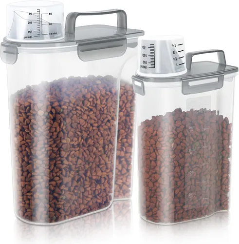Miniatura 29 de LEAWALK Recipiente de almacenamiento de alimentos para perros, boquilla grande mejorada sin BPA, contenedores de plástico de almacenamiento