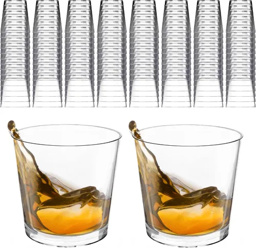 Miniatura 7 de DecorRack Vasos de chupito de 1 oz, 80 vasos de chupito de plástico duro transparente, vasos desechables para fiesta, mini vasos de chupito