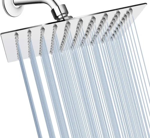 Miniatura 9 de Cabezal de Ducha Cuadrado de Alta Presión de 12 Pulgadas, Cabezales de Ducha Grandes de Acero Inoxidable, Ducha de Baño de Lluvia Ultra Delgada