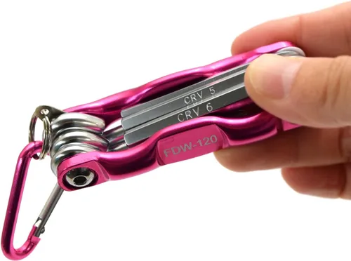 Miniatura 3 de Takagi FDW-120 M&M Folding Wrench, Hex Bar, mm + DR, Set of 6