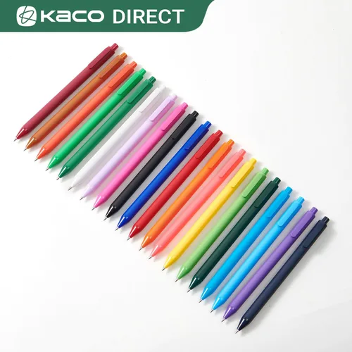 Miniatura 8 de Kaco PURE - Bolígrafos de gel de colores surtidos, 20 piezas, 0.7 mm, punta media, bonitos artículos de papelería estéticos para tomar notas y hacer