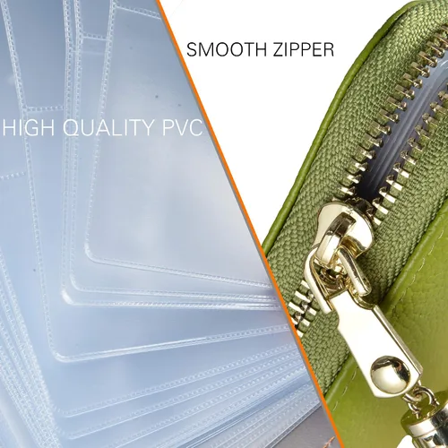 Miniatura 7 de Easyoulife - Billetera de piel con cierre y tarjetero para mujer, con bloqueo de interferencia de radiofrecuencia (RFID), cartera Rfid, M