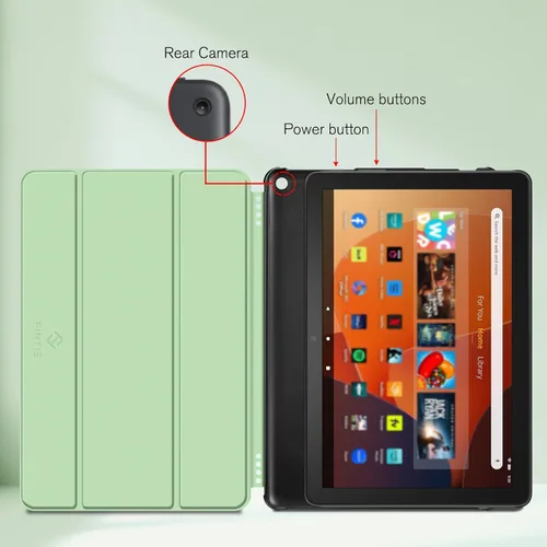 Miniatura 8 de Fintie Funda delgada para tableta Fire HD 10 (13ª generación, versión 2023) – Funda rígida de triple pliegue ligera con función de encendido
