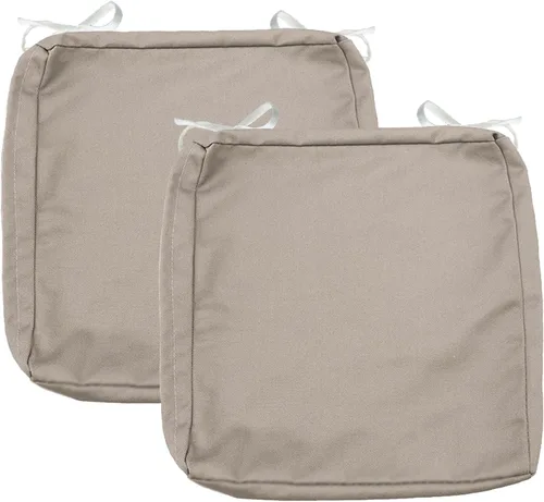Sqodok - Fundas para cojines de patio de 18 x 18, fundas impermeables para cojines de exterior de repuesto, 2 unidades, fundas para asientos de