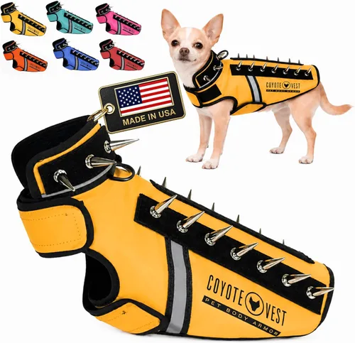 Miniatura 36 de CoyoteVest SpikeVest - Chaleco de arnés para perro, accesorios reflectantes para perros con púas para proteger a tu mascota de ataques de Raptor