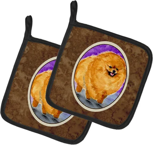 Miniatura 196 de Caroline's Treasures SS8617PTHD - Juego de soportes para ollas de cocina resistentes al calor, almohadillas calientes para horno para cocinar, Husky