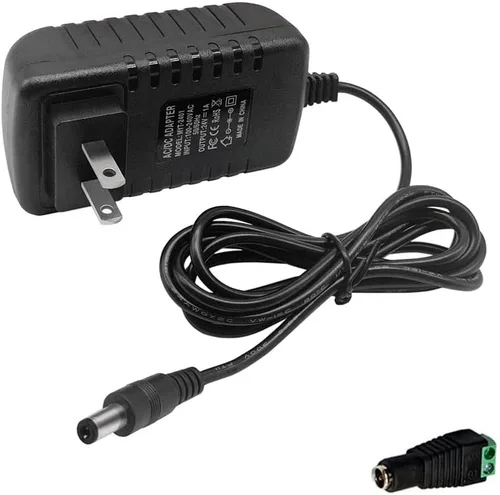 Adaptador de fuente de alimentación DC 24V 1A Adaptador de CA de 24 W 100-240 V 50-60 Hz a CC 24 voltios 1Amp 4.6 pies Cable de alimentación