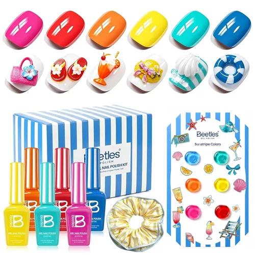 Miniatura 32 de Beetles - Lámpara de uñas LED UV, luz de uñas blanca caramelo con 3 temporizadores de 30/60/90 segundos y pantalla de cuenta regresiva para esmalte