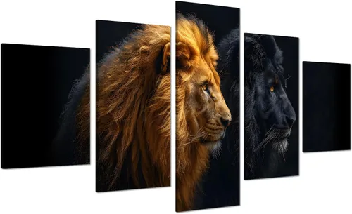 Miniatura 84 de 5 piezas de pintura sobre lienzo ardiente de fénix dibujado en estilo heráldico fuego fénix arte de pared vintage impresiones obras de arte arte
