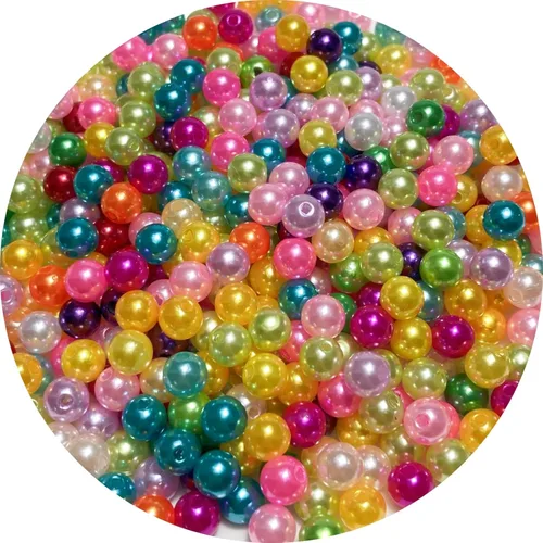 400 piezas de cuentas de perlas de 8 mm colores mixtos cuentas de perlas redondas sueltas con agujeros para costura manualidades decoración pulsera