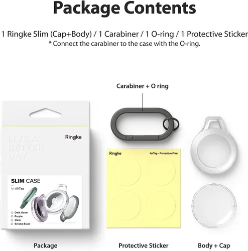 Miniatura 8 de Ringke Slim Compatible con AirTag - Transparente