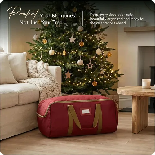Miniatura 2 de Covermates Keepsakes - Bolsa de almacenamiento para guirnaldas tipo morral - Poliéster duradero, asas reforzadas, caben guirnaldas de hasta 25 pies