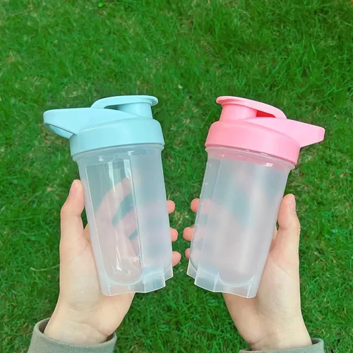 Miniatura 6 de Shaker Bottle Protein Shakes Cup y botella agitadora de 10 onzas/10.1 fl oz con bolas batidoras, juego de botellas de proteínas, plástico sin BPA