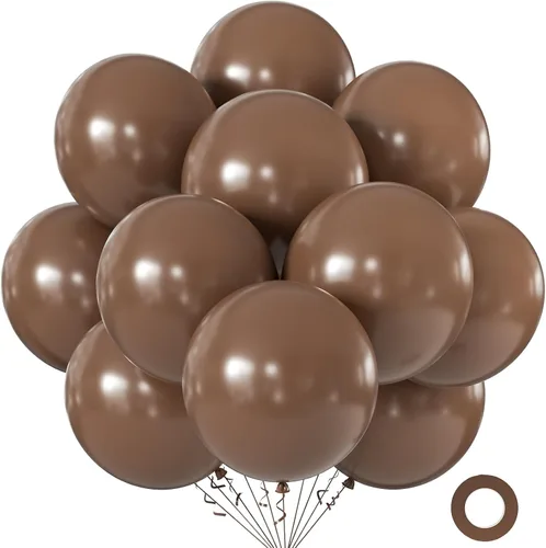 Miniatura 28 de KALOR Globos color morado ceniza de 18 pulgadas, 10 globos de látex mate, globos redondos grandes para bodas, baby shower, fiestas de cumpleaños
