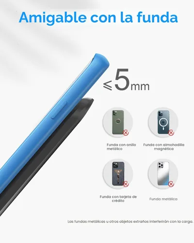 Miniatura 7 de Cargador inalámbrico rápido actualizado NANAMI, soporte de carga inalámbrica certificado Qi compatible con Samsung Galaxy S25/S24/S23/S22/S21/S20