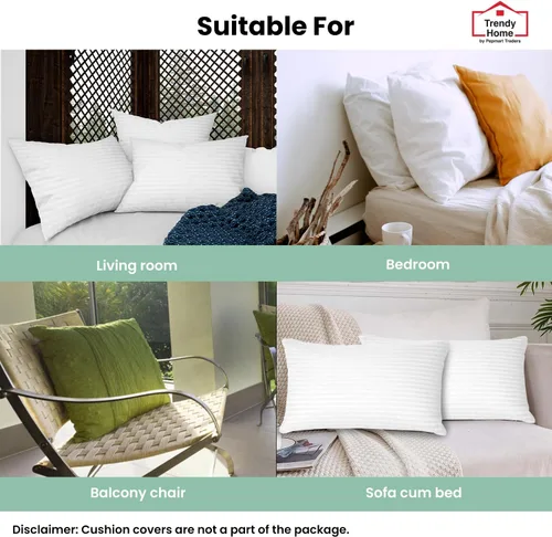 Miniatura 8 de Trendy Home - Cojín de almohada de 12 x 20 pulgadas, hipoalergénico, soporte lumbar, decorativo para el hogar, exterior, sofá (lavado a máquina)