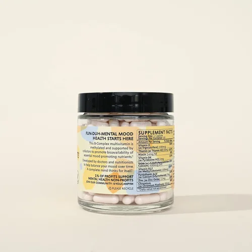 Miniatura 6 de PYM Complejo de vitamina B Suplemento de apoyo al estado de ánimo (30 unidades) Complejo B metilado para el estado de ánimo diario y apoyo