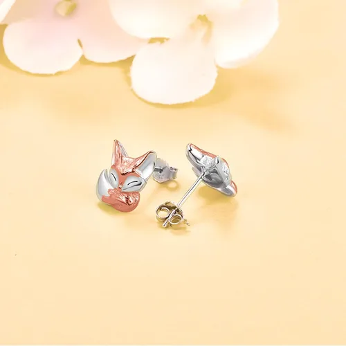 Miniatura 5 de Aretes de zorro, aretes de cabeza de zorro para mujer, aretes de plata de ley 925, aretes de zorro, lindos aretes de zorro, joyería para mascotas