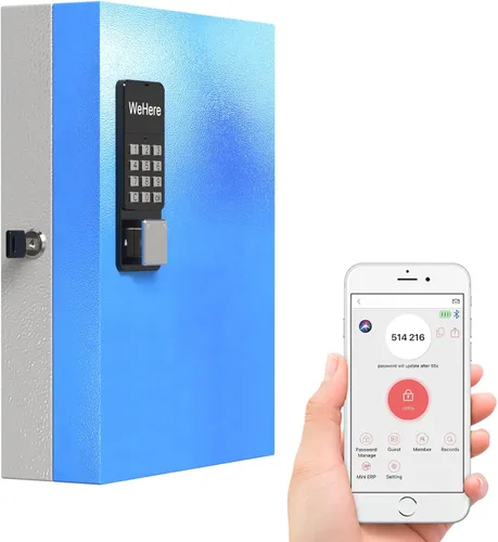Miniatura 9 de Caja de bloqueo de 16 llaves de montaje en pared, APP Bluetooth/Contraseña de una sola vez/Control remoto Wi-Fi, gabinete de llaves inteligente
