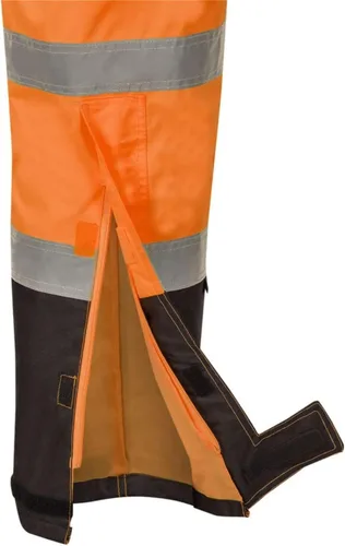 Miniatura 8 de Pioneer Hi Vis Ripstop - Pantalones con peto impermeables para hombre, pantalones reflectantes de seguridad para lluvia