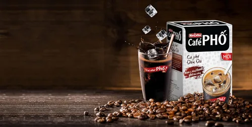 Miniatura 4 de Cafe Pho - Mezcla de café instantáneo vietnamita, café negro helado, café café Den Da, paquetes de café de una sola porción, bolsa de 18 sobres
