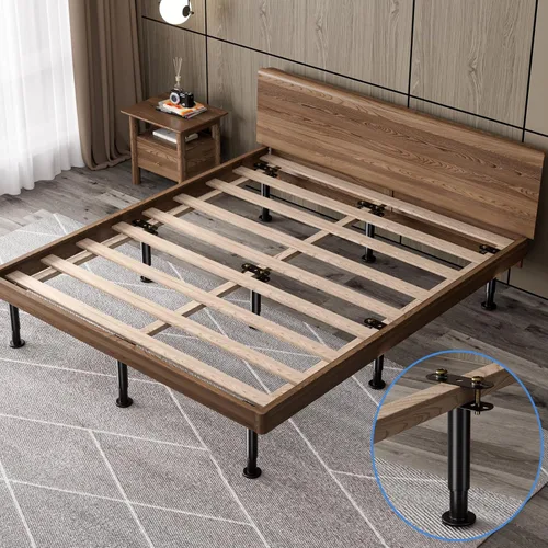 Miniatura 7 de Juego de 4 patas de repuesto ajustables para cama, patas de soporte de marco de cama de metal ajustables de 5.9 a 9.84 pulgadas, patas de soporte