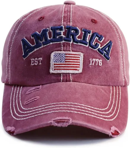 Miniatura 4 de GzacDeope Gorra de béisbol con bandera estadounidense para hombres y mujeres, divertida gorra de béisbol bordada de algodón ajustable