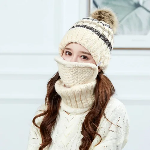 Miniatura 6 de Winter Hats for Women Fleece Lined Knit Hat and Scarf Set Warm Soft Beanies Hats