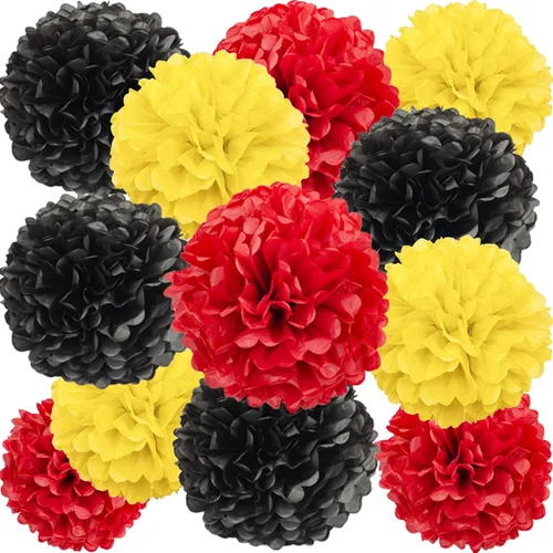 Miniatura 33 de We Moment Pompones de papel de seda morado y rosa para decoración de fiesta de niñas en el techo, para colgar en la pared, 12 pompones de seda de 4