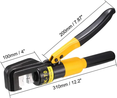 Miniatura 5 de uxcell Herramienta de prensado de terminales de estirón de cable de alambre hidráulico de 6 toneladas 8 muere YQK-70