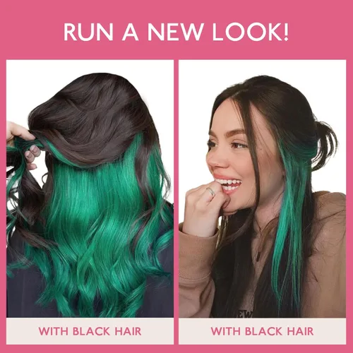 Miniatura 6 de Wennalife Extensiones de cabello humano con cinta, extensiones de cabello humano color verde, 10 unidades, 0.88 oz, 14 pulgadas, extensiones