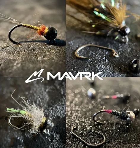 Miniatura 2 de M-10 Anzuelo Jig Euro Nymph para Competencia sin Rebaves, 5 Tamaños, Anzuelos para Atar Mosca para Trucha, Paquete de 125