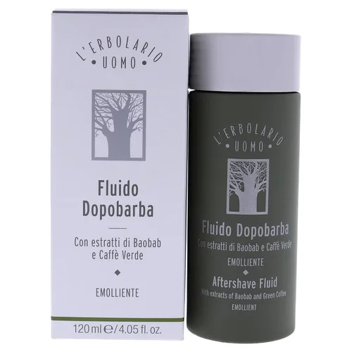 L'Erbolario Baobab y líquido para después del afeitado de café verde, para reducir instantáneamente cualquier enrojecimiento causado por el