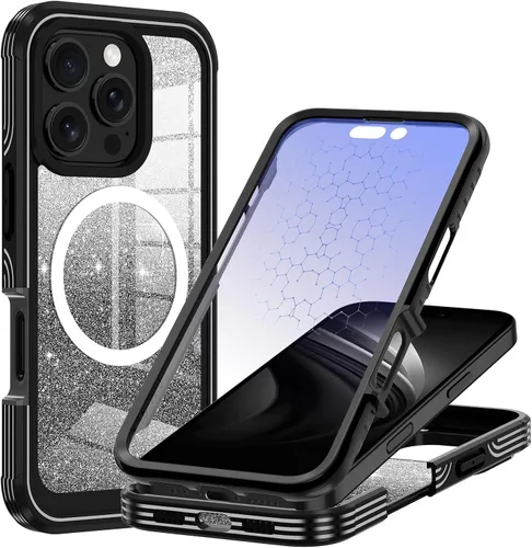 Miniatura 27 de Hekodonk Funda para iPhone 15 Pro Max, compatible con Magsafe [protector de pantalla de vidrio templado integrado y protección de lente de cámara]