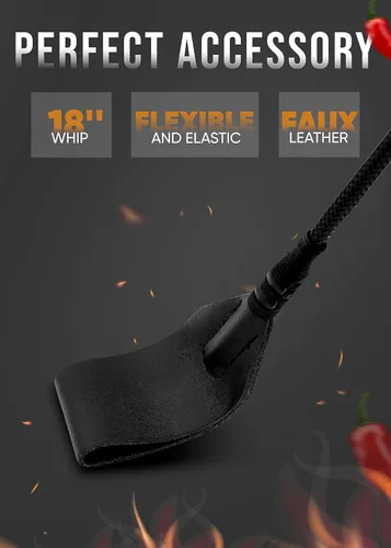 Miniatura 5 de Black Sex Whip Adult Crop 18 "BDSM Látigo Set Bondage Flogger Kit Crop Sex Set Adulto Crop Paddle Spanking BDSM Set Spanking Paddle Adultos Flogger