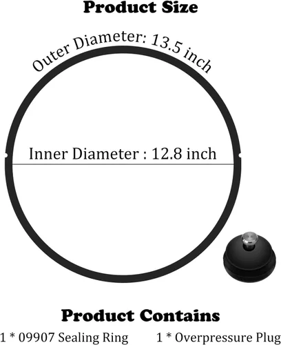Miniatura 2 de 09907 Anillo de sellado de olla a presión y ventilación de aire automática para olla de presión Presto en caja CA16, CA16H y 21 Qt