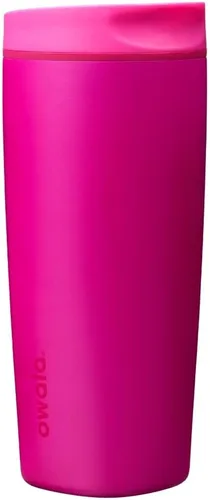 Miniatura 32 de Owala SmoothSip Slider - Vaso de café aislado de acero inoxidable, reutilizable, taza de café helado, taza de viaje para café caliente, sin BPA, 12