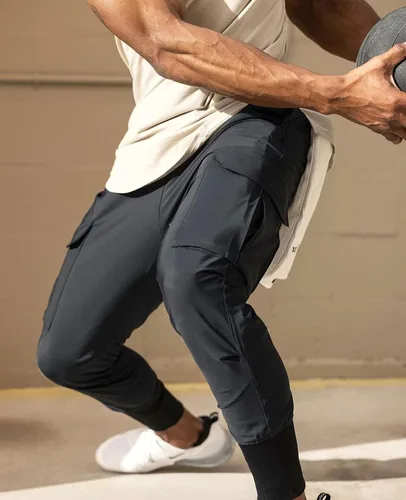 Miniatura 6 de Surenow Pantalones deportivos para correr para hombre, ligeros, delgados, de secado rápido, cónicos, de senderismo, pantalones deportivos