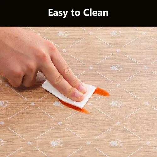 Miniatura 6 de INNOLITES Forro para estante de gabinete de cocina, forro no adhesivo para refrigerador y cajón, EVA impermeable con flores, fácil de limpiar y sin