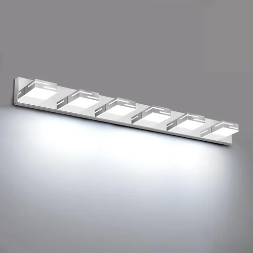 Miniatura 22 de Lámparas LED modernas para tocador de baño, 2 luces regulables de 15 pulgadas, color negro mate, para accesorios de iluminación de baño sobre