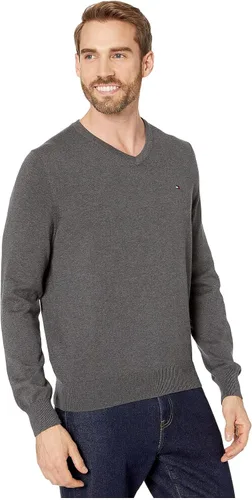 Miniatura 5 de Tommy Hilfiger Suéter esencial de algodón con cuello en V y manga larga para hombre